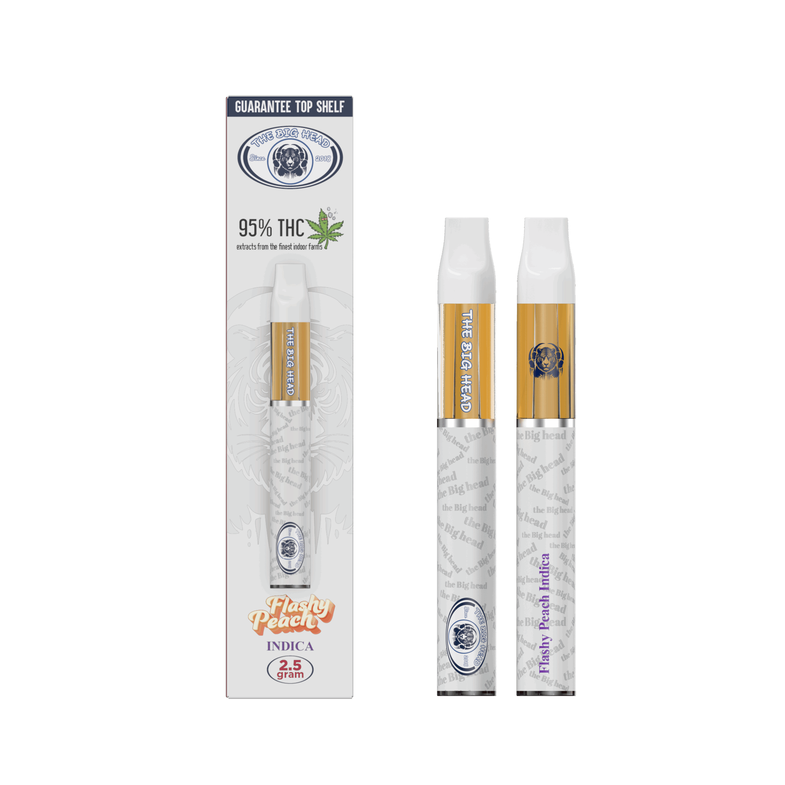 Flashy Peach Indica Vape – 95% THC | 2.5g