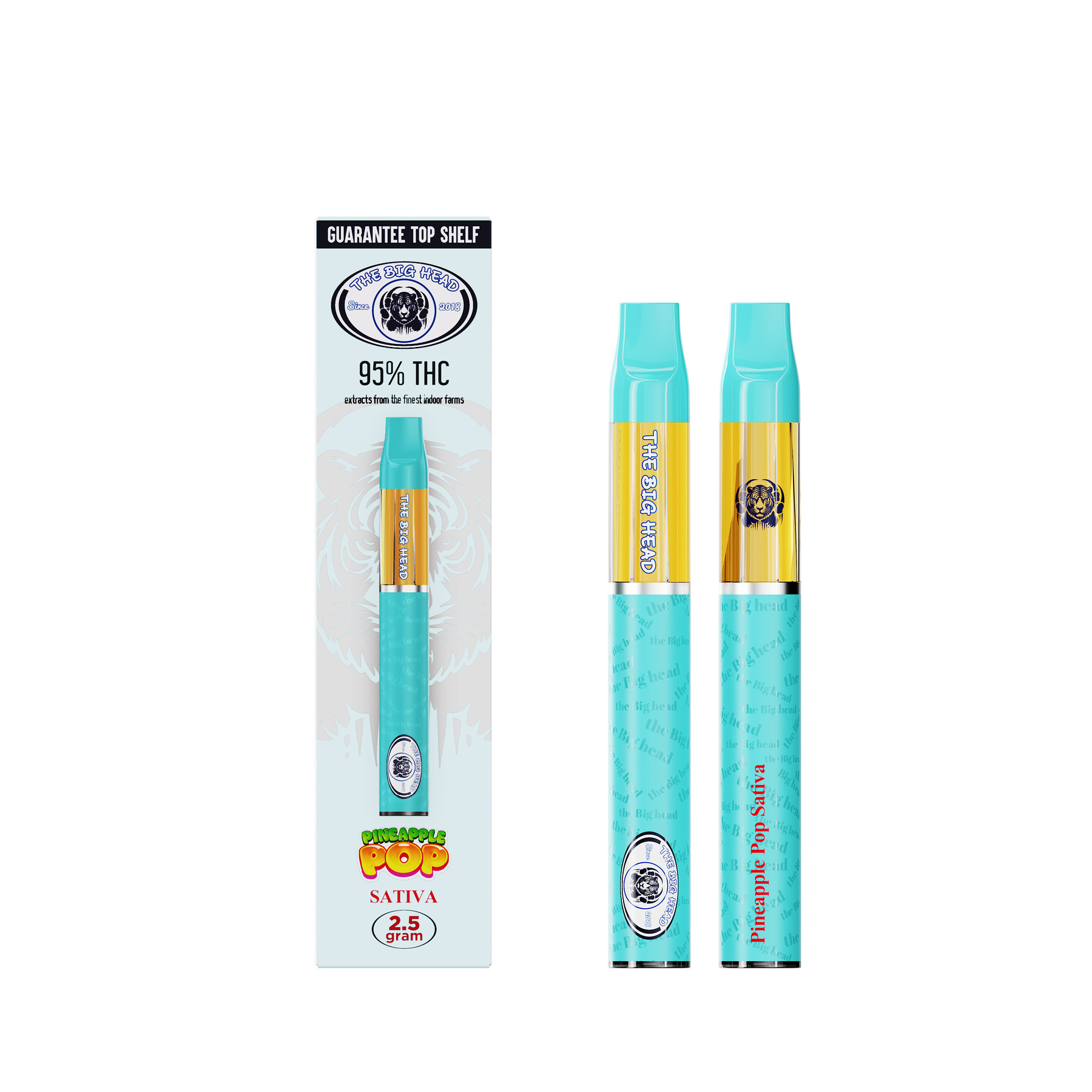 The Big Head DCA Blue 2.5g Pen - Pineapple Pop